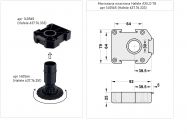 Монтажна пластина Hafele AXILO 78 під шуруп чорний (637.76.333)
